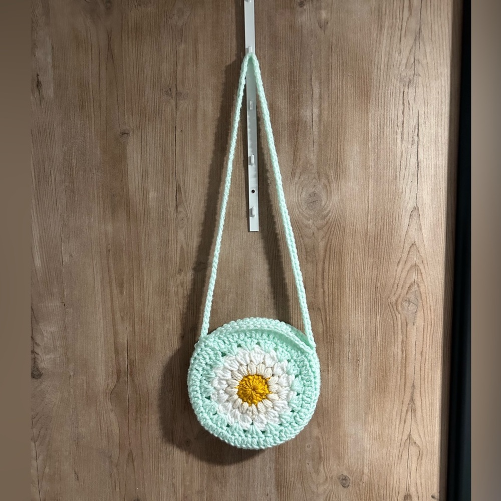 Crochet flower purse